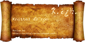 Knittel Áron névjegykártya